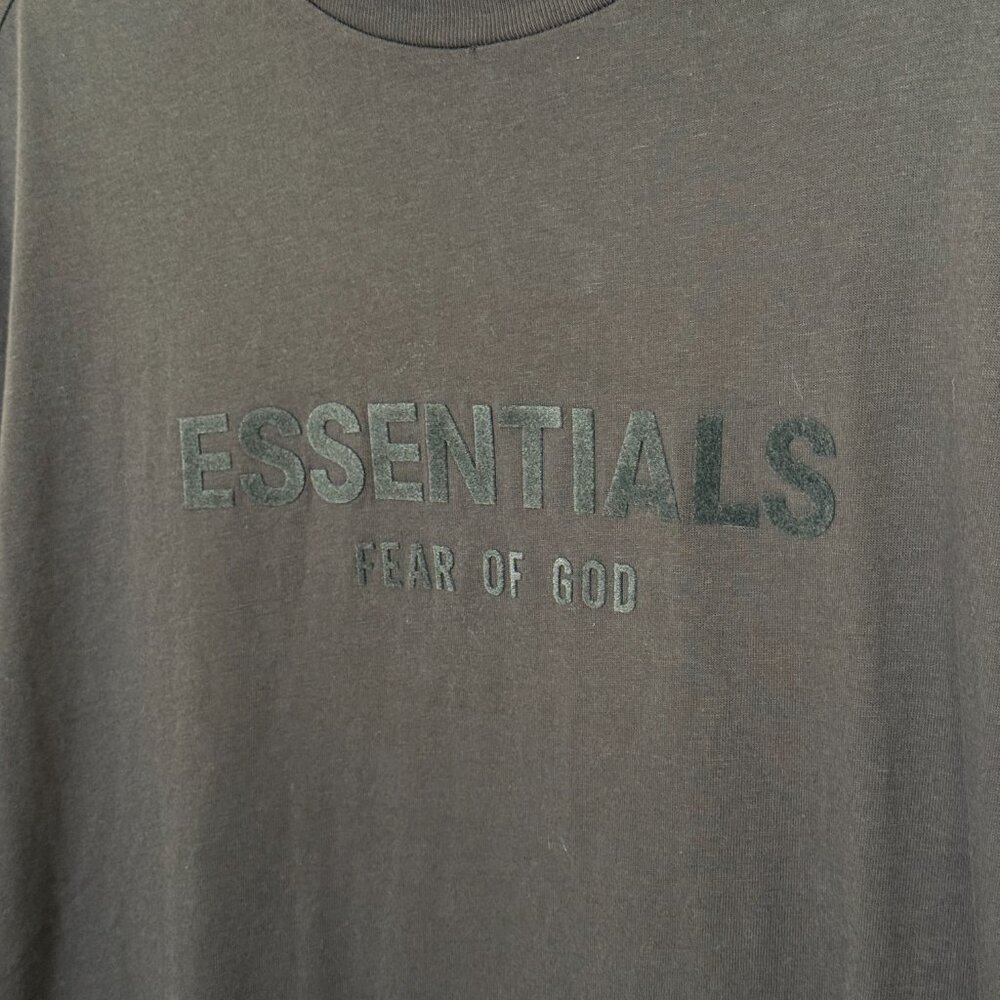 Essentials Fear of God FOG Shirt Dress With Pockets Black Mock Neck Midi Length - Picture 3 of 6